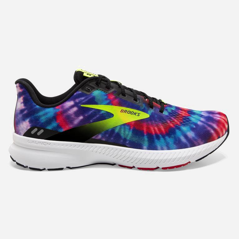 Brooks Women's Launch 8 Light Cushion Road Running Shoes Singapore - Black/Nightlife/GreenYellow/Red